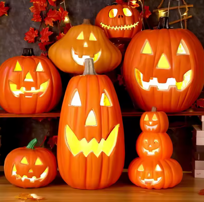 citrouille d'halloween a led