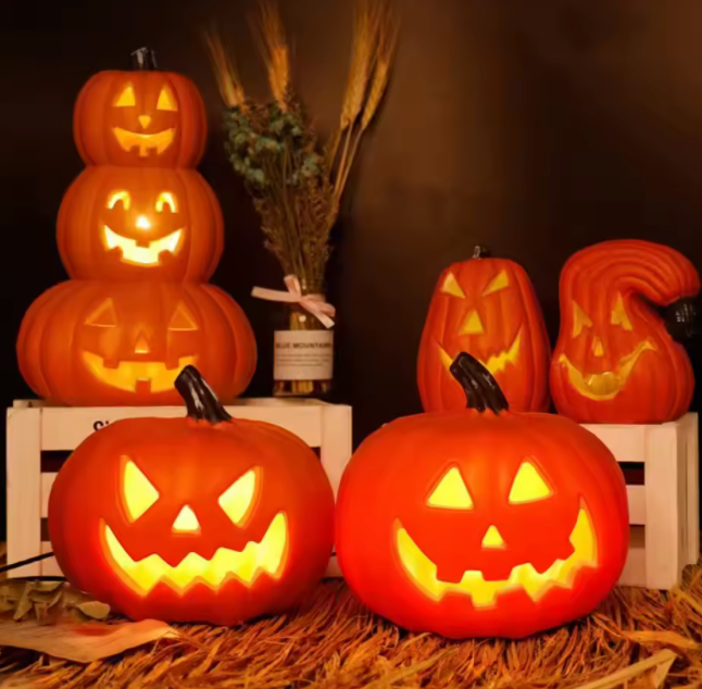 citrouille d'halloween a led