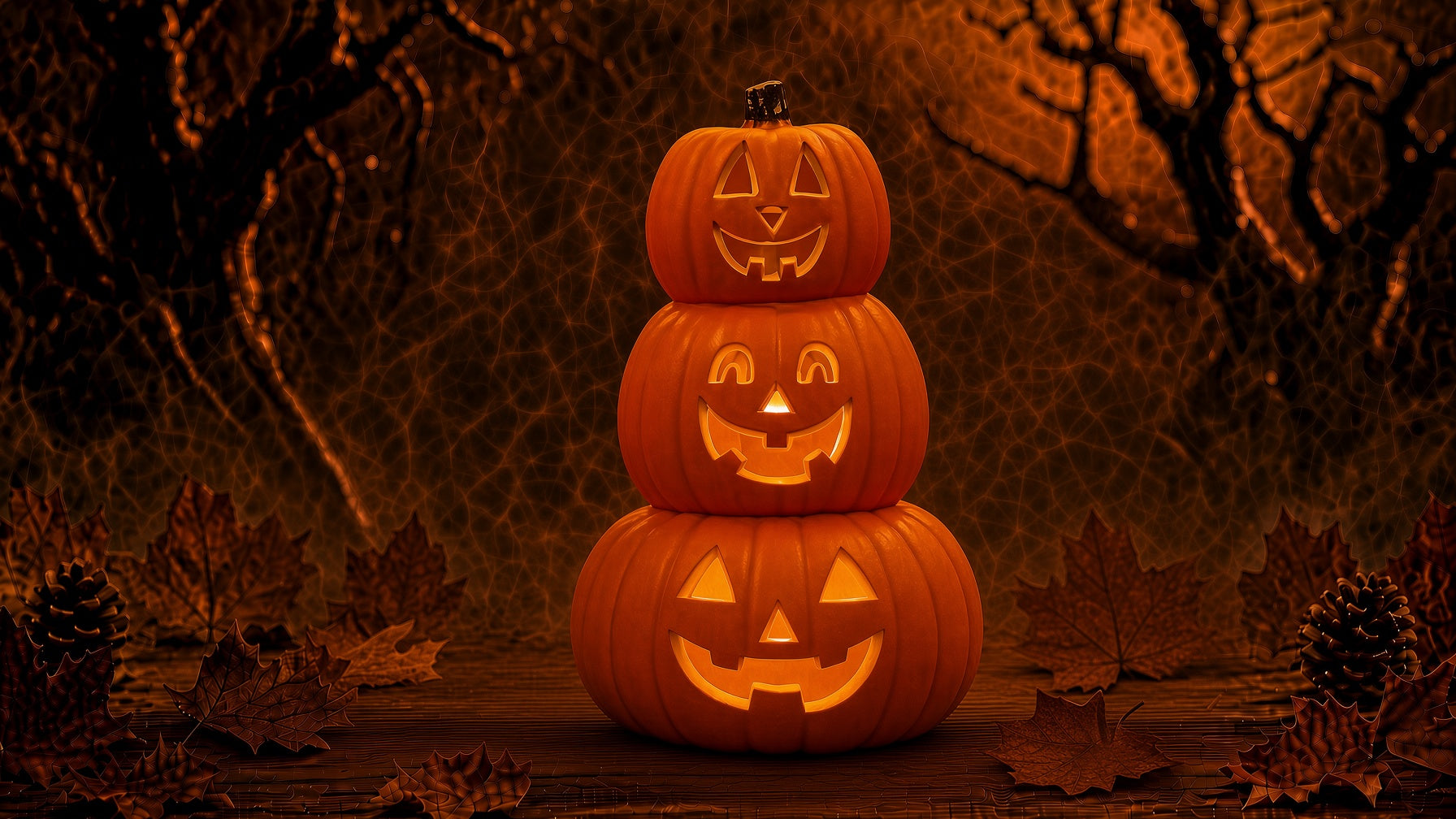citrouille d'halloween a led