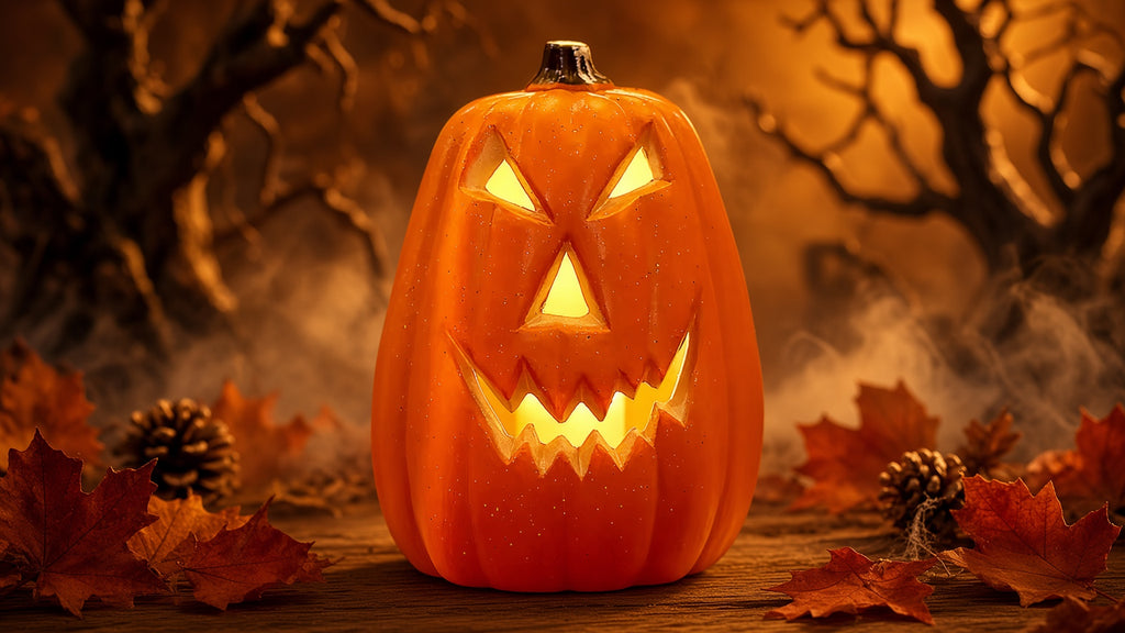 citrouille d'halloween a led
