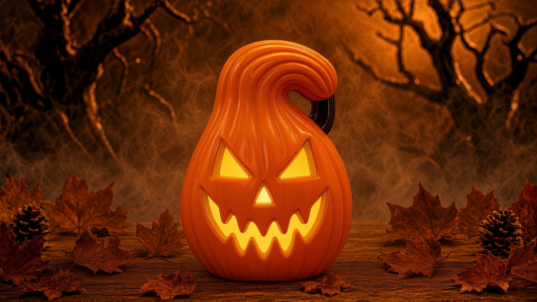 citrouille d'halloween a led