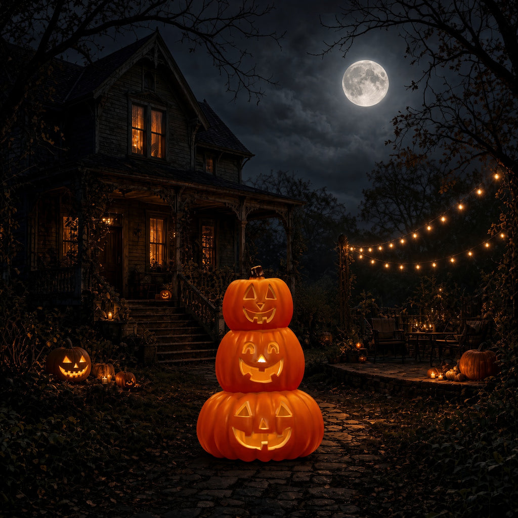 citrouille d'halloween a led