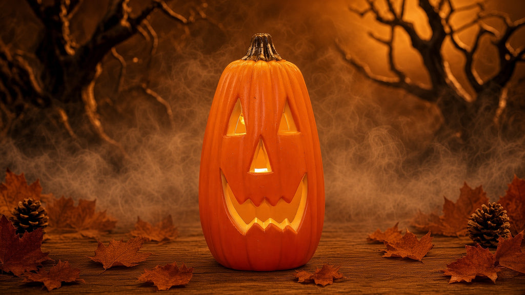 citrouille d'halloween a led